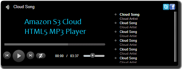 HTML5 MP3 Cloud Player