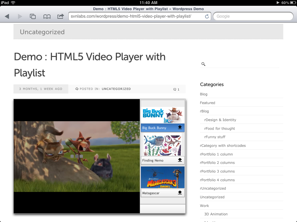 HTML5 Video Player Screenshots | HTML5 MP3 Player with Playlist