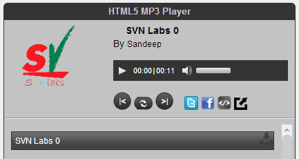 Responsive HTML5 MP3 Player with Playlist